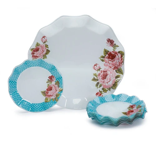 CONJUNTO PUDIM DECOR GLASS ONDULADO COM 7
