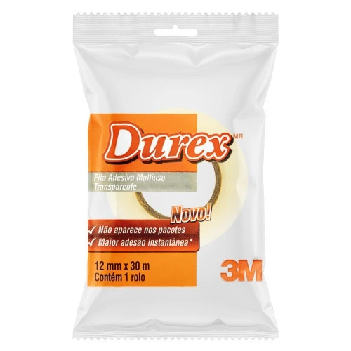 FITA ADESIVA TRANSPARENTE DUREX 3M 12X30M