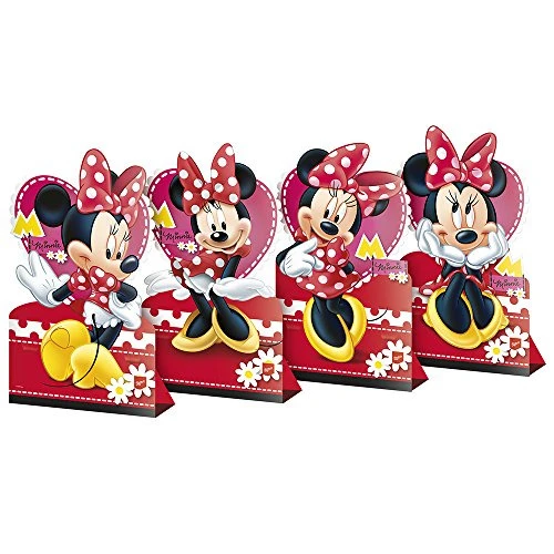 DECORAÇÃO DE MESA RED MINNIE 4 UNIDADES REGINA FESTAS