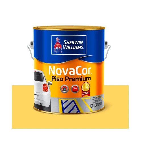 TINTA ACRÍLICA NOVACOR PISO MAIS RESISTENTE AMARELO DEMARCAÇÃO 3 6 LITROS