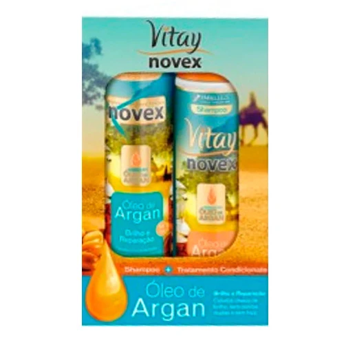 KIT SHAMPOO  CREME DE TRATAMENTO NOVEX EMBELLEZE ÓLEO DE ARGAN