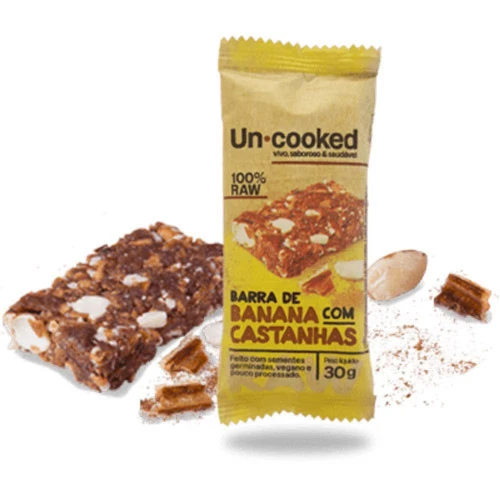 BARRA DE BANANA COM CASTANHAS 30G UNCOOKED