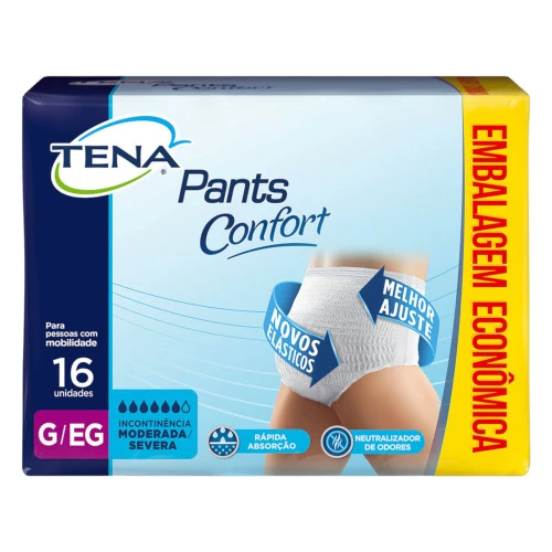 ROUPA ÍNTIMA TENA PANTS CONFORT G EG 16 UNIDADES