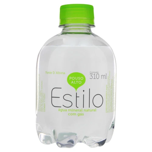 ÁGUA MINERAL NATURAL COM GÁS ESTILO GARRAFA 310ML