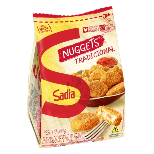 NUGGETS DE FRANGO TRADICIONAL SADIA 300G