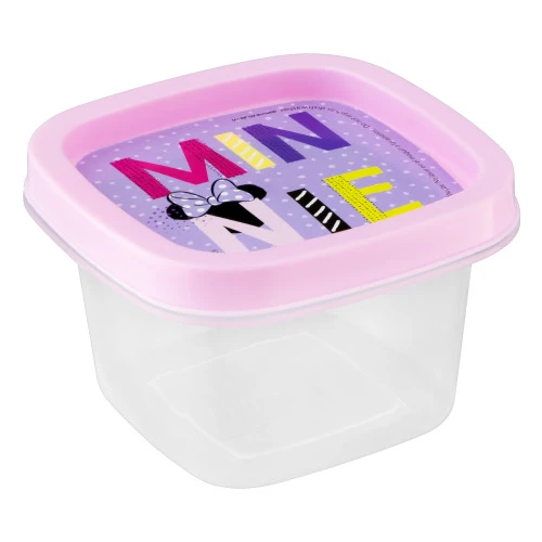 POTE PLÁSTICO QUADRADO MINNIE BABY 200ML PLASÁTIL CLIC