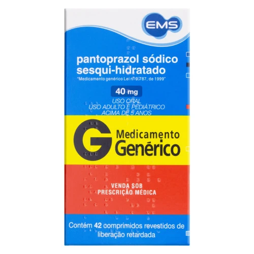 PANTOPRAZOL SÁDICO SESQUI HIDRATADO 40MG EMS CAIXA 42 COMPRIMIDOS REVESTIDOS