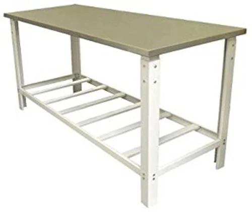 MESA COM TAMPO EM INOX 150 X 70 CM COM GRADE INFERIOR CRISTALAÇO