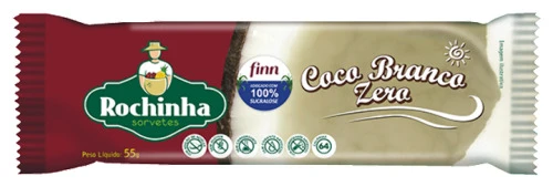 PICOLÉ COCO BRANCO ROCHINHA SORVETES PACOTE 55G