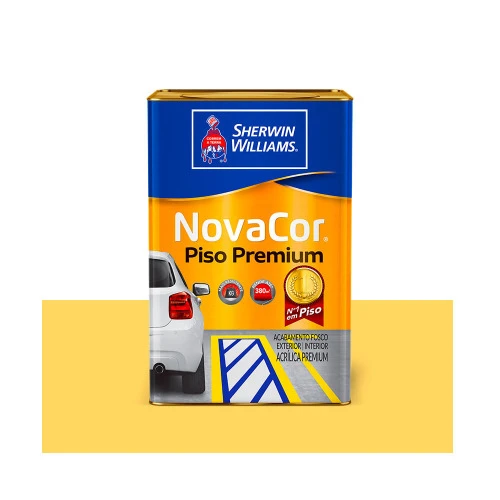 TINTA ACRÍLICA NOVACOR PISO MAIS RESISTENTE AMARELO DEMARCAÇÃO 18 LITROS