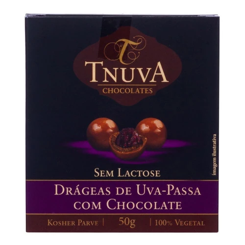 DRAGEAS DE PASSAS COM CHOCOLATES 50G TNUVA