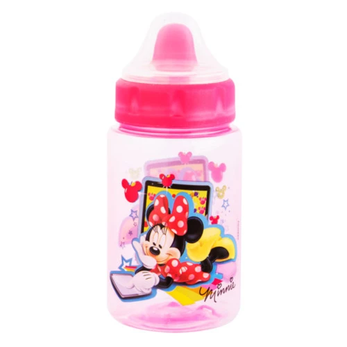 COPO COM TAMPA E VÁLVULA ROSA MINNIE DISNEY JUNIOR 340ML BABYGO