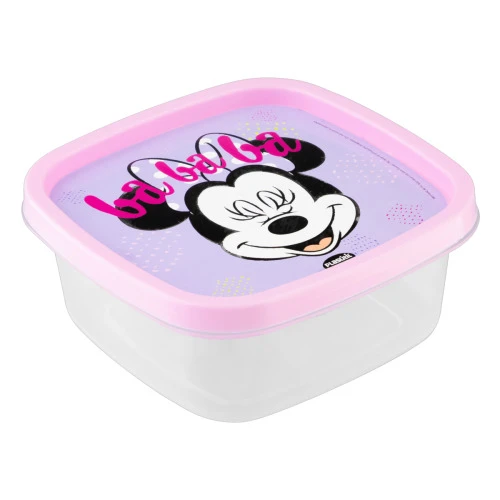 POTE PLÁSTICO QUADRADO MINNIE BABY 580ML PLASÁTIL CLIC