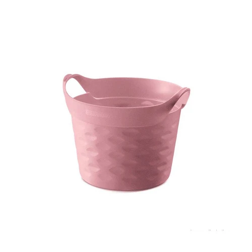 CESTO ORGANIZADOR REDONDO EM PLÁSTICO 20 LITROS ROSA