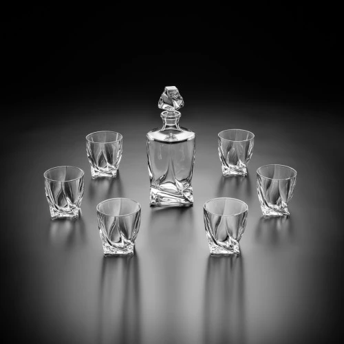 JOGOS PARA WHISKY 7 PECAS CRISTAL 4700G BOHEMIA