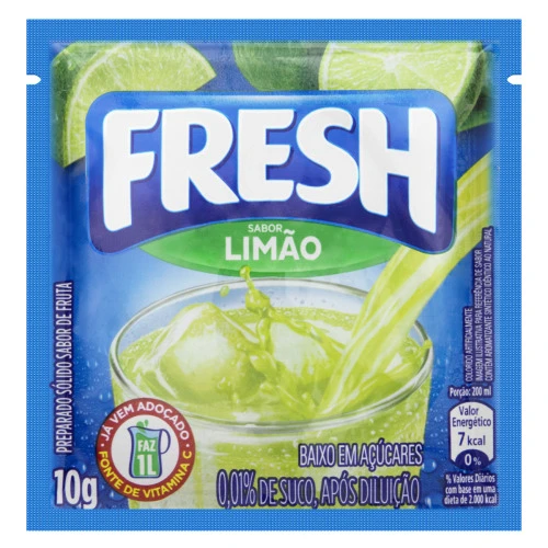 REFRESCO EM PÓ LIMÃO FRESH PACOTE 10G