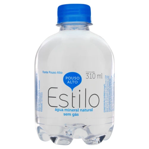 ÁGUA MINERAL NATURAL SEM GÁS ESTILO GARRAFA 310ML