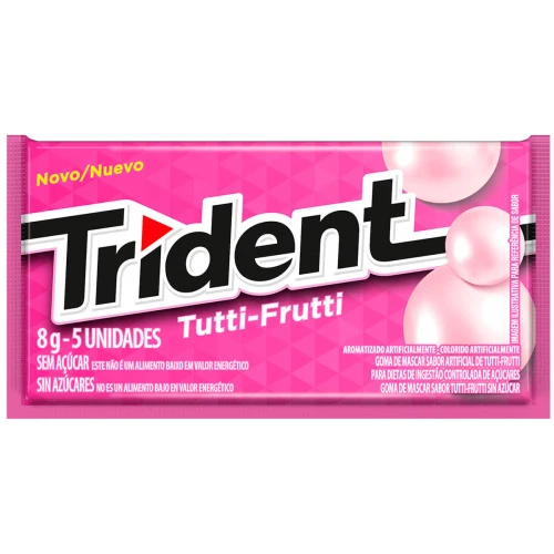 GOMA DE MASCAR TRIDENT TUTTI FRUTTI 8G