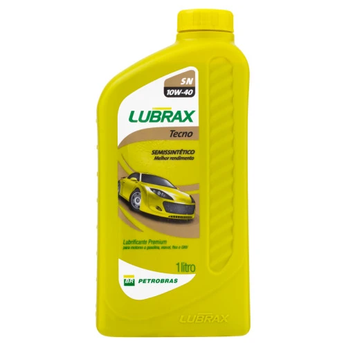 LUBRIFICANTE SEMISSINTÉTICO TECNO SN 10W 40 PETROBRAS LUBRAX FRASCO 1L