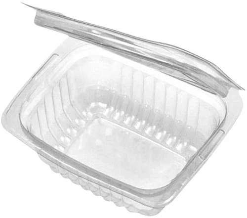 POTE PLÁSTICO 500ML TRANSPARENTE RETANGULAR TAMPA ARTICULADA GALVANOTEK GA90 COM 200 UNIDADES