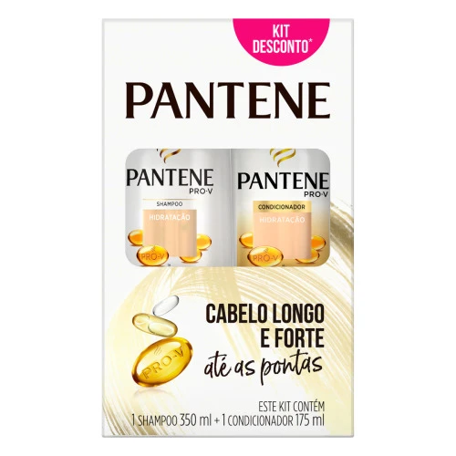 KIT SHAMPOO 350ML CONDICIONADOR 175ML PANTENE HIDRATAÇÃO