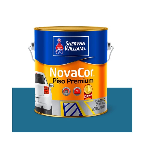 TINTA ACRÍLICA NOVACOR PISO MAIS RESISTENTE PREMIUM AZUL 3 6 LITROS