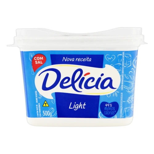 MARGARINA COM SAL LIGHT DELÍCIA POTE 500G