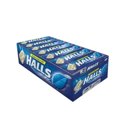 BALA MENTOL HALLS PACOTE 34G