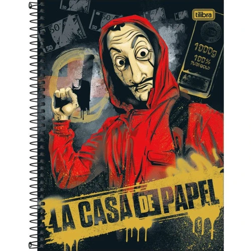 CADERNO TILIBRA CD UNIV CASA DE PAPEL 160FLS