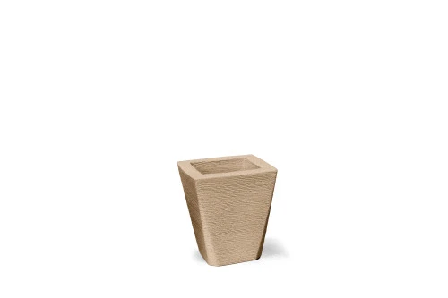 VASO GRAFIATO NUTRIPLAN TRAPÉZIO ALT: 35CM COR AREIA