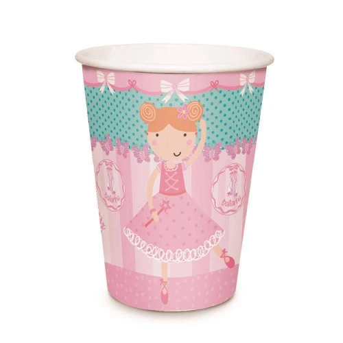 COPO PAPEL CROMUS 240ML BAILARINA COM 8
