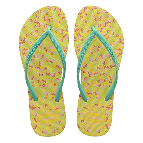 SANDÁLIAS HAVAIANAS SLIM ROMANCE GD F0 SLIM ROMANCE CF AMARELO LIMÃO