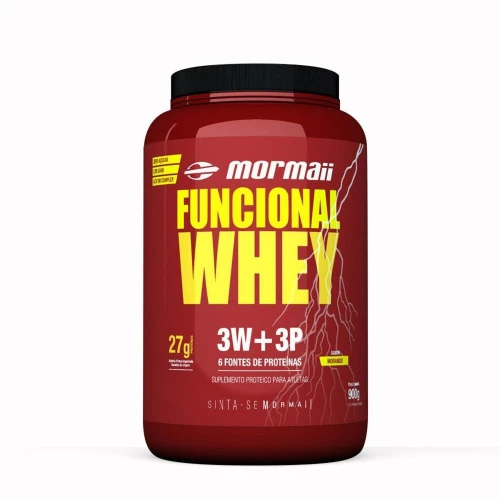 FUNCIONAL WHEY MORANGO 900G MORMAII MORMAII