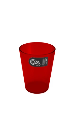 COPO 200ML CASUAL 7 3 X 7 3 X 8 9 CM 200 ML VERMELHO TRANSPARENTE COZA