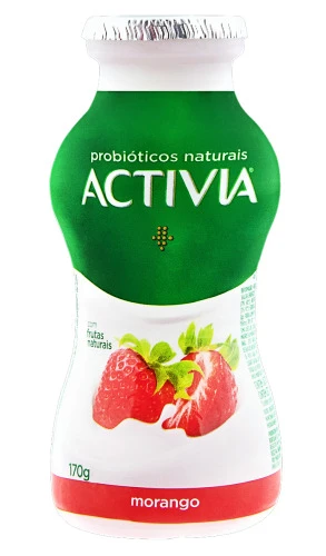 LEITE FERMENTADO PARCIALMENTE DESNATADO MORANGO ACTIVIA FRASCO 170G
