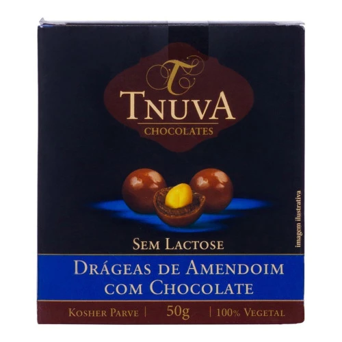 DRAGEAS AMENDOIM COM CHOCOLATE 50G TNUVA