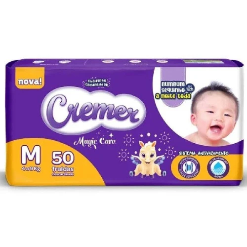 FRALDA DESCARTÁVEL CREMER MAGIC CARE M - 50 UNIDADES