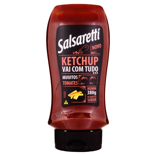 KETCHUP TRADICIONAL SALSARETTI SQUEEZE 380G