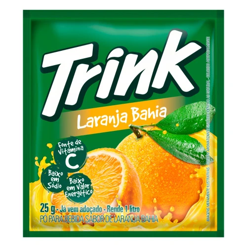 REFRESCO EM PÓ LARANJA BAHIA TRINK PACOTE 25G