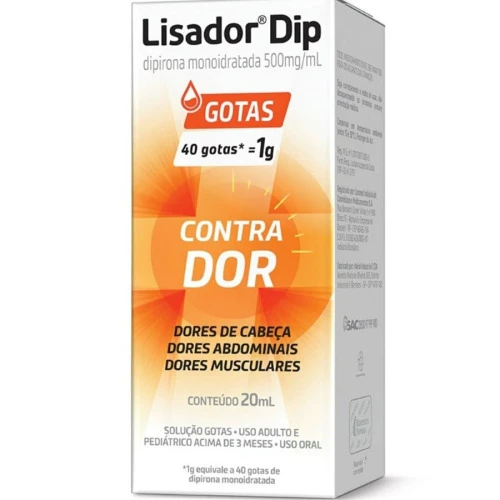 LISADOR DIP 500MG GOTAS 20ML