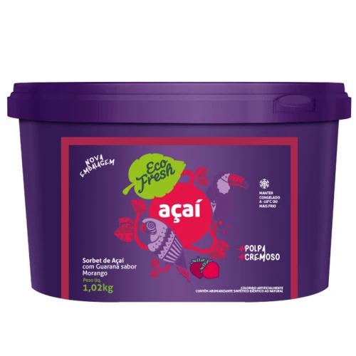 AÇAÍ COM MORANGO ECO FRESH 1KG