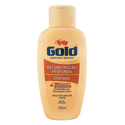 SHAMPOO USO DIÁRIO NIELY GOLD 300ML RECONSTRUÇÃO PROFUNDA UNIT