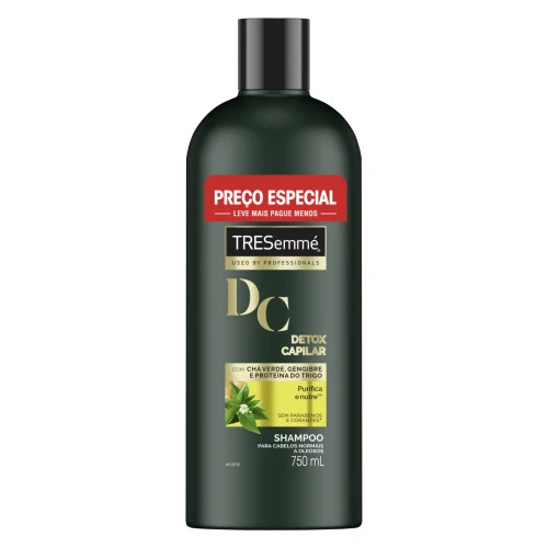 SHAMPOO TRESEMMÉ DETOX CAPILAR FRASCO 750ML LEVE MAIS PAGUE MENOS