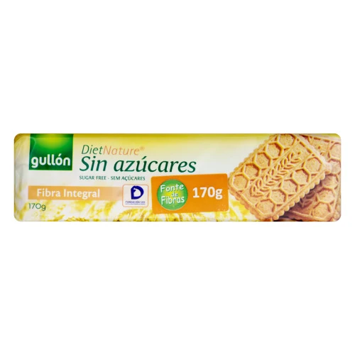 BISCOITO INTEGRAL ZERO AÇÚCAR GULLÓN DIET NATURE PACOTE 170G