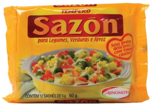 TEMPERO PARA LEGUMES SAZÓN PACOTE 60G 12 UNIDADES