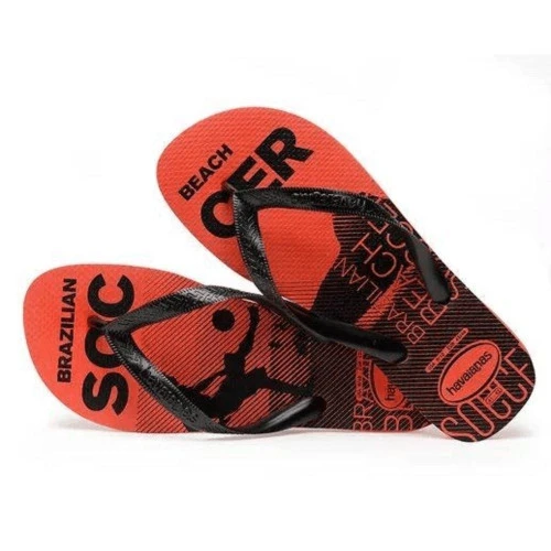 CHINELO HAVAIANAS TOP ATHLETIC 37/38 VERMELO E PRETO