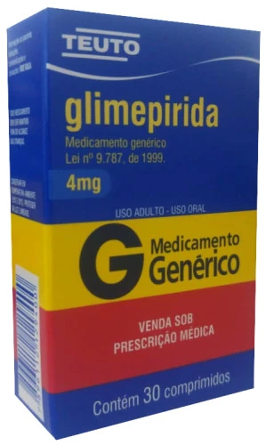 GLIMEPIRIDA 4MG CAIXA 30 COMP