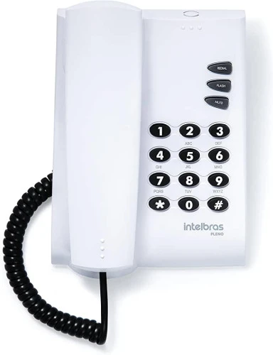 TELEFONE COM FIO E CHAVE INTELBRAS PLENO CINZA