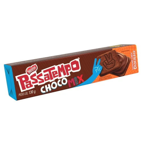 BISCOITO PASSATEMPO CHOCOMIX CHOCOLATE 130G