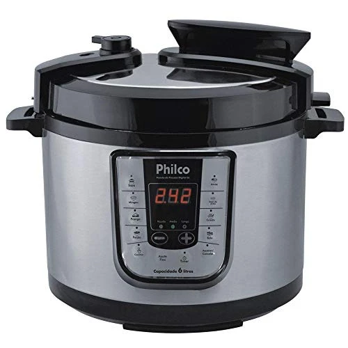 PANELA ELÉTRICA DE PRESSÃO PHILCO DIGITAL 6L PRETA